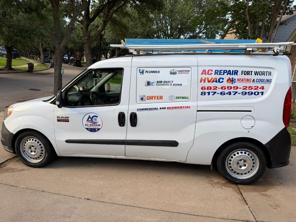 AC Repair Fort Worth service van — HVAC, plumbing, handyman, and air duct cleaning